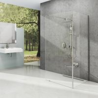 Ravak Corner Walk-In ścianki prysznicowe 120, 90 cm polerowane aluminium/szkło przezroczyste GW1CG7C00Z1