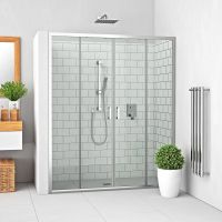 Roth Lega drzwi prysznicowe wnękowe 110 cm LLD4/1100 chrom/szkło przezroczyste 574-1100000-00-02