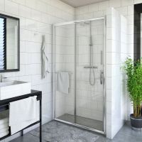 Roth Proxima drzwi prysznicowe 150 cm wnękowe PXD2N/1500 chrom/szkło przezroczyste 526-1500000-00-02
