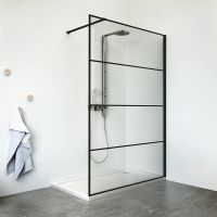 Roth Walk In ścianka prysznicowa 90 cm czarny/szkło przezroczyste PLH 09020 NPE