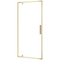 Rea Rapid Swing drzwi prysznicowe 100 cm uchylne złoty szczotkowany/szkło przezroczyste REA-K2503