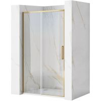 Rea Rapid Slide Gold Brush drzwi prysznicowe 120 cm złoty szczotkowany/szkło przezroczyste REA-K4709