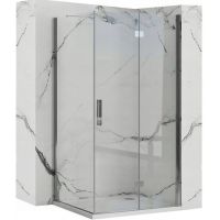 Rea Molier Chrom kabina prysznicowa 100x80 cm prostokątna chrom/szkło przezroczyste REA-K6371/REA-K8534