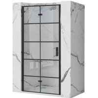 Rea Molier Black drzwi prysznicowe 90 cm czarny półmat/szkło przezroczyste REA-K8538