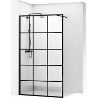 Rea Bler 1 Walk-In ścianka prysznicowa 100 cm wolnostojąca czarny/szkło przezroczyste REA-K7955