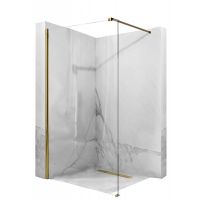 Rea Aero Gold Walk-In ścianka prysznicowa 90 cm złoty połysk/szkło przezroczyste REA-K8442