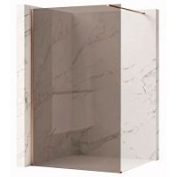 Rea Flexi ścianka prysznicowa walk-in 120 cm miedź szczotkowany/szkło brązowe REA-K9970