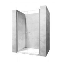 Rea Western Space N2 drzwi prysznicowe 80 cm wahadłowe srebrny aluminiowy/szkło przezroczyste REA-K9992