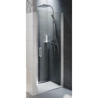 Riho Novik Z101 drzwi prysznicowe 80 cm wnękowe chrom błyszczący/szkło przezroczyste G003001120