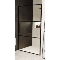 Riho Grid GB101 drzwi prysznicowe 90 cm wnękowe czarny mat/szkło Grid G004002121