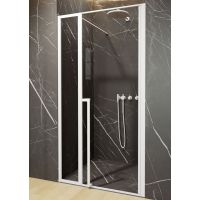 Riho Lucid GD104 drzwi prysznicowe 130 cm wnękowe biały mat/szkło przezroczyste G005006122