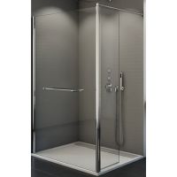 SanSwiss Fun ścianka prysznicowa Walk-In 140 cm srebrny połysk/szkło przezroczyste FUD214005007