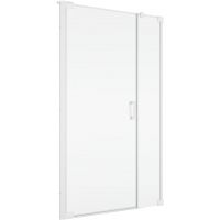 SanSwiss Cadura drzwi prysznicowe 90 cm uchylne biały mat/szkło przezroczyste CA31CG0900907