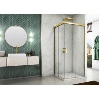 SanSwiss Cadura drzwi prysznicowe 90 cm lewe złoty połysk/szkło przezroczyste CAE2G0901207