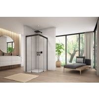 SanSwiss Cadura drzwi prysznicowe 90 cm prawe czarny mat/szkło przezroczyste CAE2D0900607