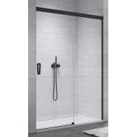 SanSwiss Cadura drzwi prysznicowe 110 cm prawe czarny mat/szkło przezroczyste CAS2D1100607