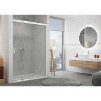 SanSwiss Cadura drzwi prysznicowe 110 cm prawe biały mat/szkło przezroczyste CAS2D1100907
