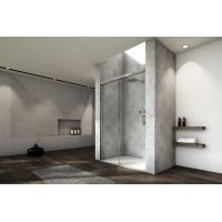 SanSwiss Cadura drzwi prysznicowe 150 cm lewe srebrny połysk/szkło przezroczyste CAS2G1505007