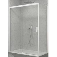 SanSwiss Cadura ścianka prysznicowa 80 cm biały mat/szkło przezroczyste CAST0800907