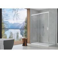 SanSwiss Cadura ścianka prysznicowa 90 cm boczna srebrny połysk/szkło przezroczyste CAST0905007