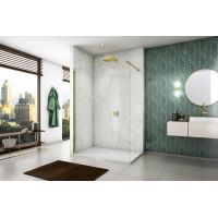 SanSwiss Cadura CAT4 Walk-In ścianka prysznicowa 90 cm złoty/szkło przezroczyste CAT40901207