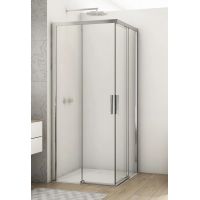SanSwiss Divera kabina prysznicowa 90x90 cm kwadratowa srebrny połysk/szkło przezroczyste D22SE2B0905007