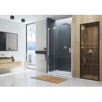 SanSwiss Cadura drzwi prysznicowe 140 cm lewe połysk/szkło przezroczyste CA13G1405007
