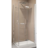 SanSwiss Swing-Line F drzwi prysznicowe 100 cm częściowe 1/2 prawe srebrny połysk/szkło przezroczyste SLF2D10005007