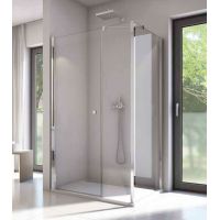 SanSwiss Solino ścianka prysznicowa 90 cm boczna srebrny połysk/szkło przezroczyste SOLT309005007
