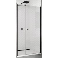 SanSwiss Solino drzwi prysznicowe 120 cm czarny mat/szkło przezroczyste SOL3112000607
