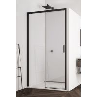 SanSwiss Top Line S drzwi prysznicowe 100 cm lewe czarny mat/szkło przezroczyste TLS2G1000607