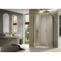 SanSwiss Top-Line S drzwi prysznicowe 100 cm lewe biały/szkło przezroczyste TLSG1000407