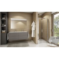SanSwiss Top Line drzwi prysznicowe 90 cm srebrny połysk/szkło satynowe TOP310905049
