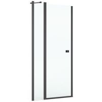 Roca Capital drzwi prysznicowe 80 cm czarny mat/szkło przezroczyste AM4608016M