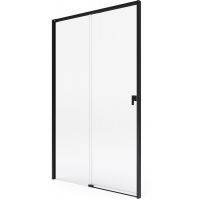 Roca Metropolis-N drzwi prysznicowe 140 cm MaxiClean czarny/szkło przezroczyste AMP1314016M