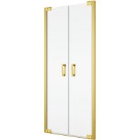 SanSwiss Cadura drzwi prysznicowe 90 cm złoty/szkło przezroczyste CA2C0901207