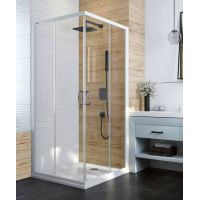 Sanplast Basic drzwi prysznicowe 120 cm biały/szkło przezroczyste 600-450-0240-01-400