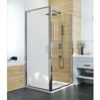 Sanplast Basic SS0/BASIC ścianka prysznicowa 70 cm dodatkowa srebrny błyszczący/szkło przezroczyste 600-450-1290-38-400