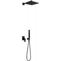 Tres Cuadro Exclusive zestaw prysznicowy z baterią podtynkową czarny mat 006.980.02.NM