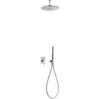 Tres Max zestaw prysznicowy podtynkowy z deszczownicą chrom 062.180.80