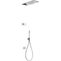 Tres Shower Technology zestaw wannowo-prysznicowy z baterią podtynkową termostatyczną elektroniczną chrom/biały 092.863.18