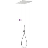 Tres Shower Technology zestaw prysznicowy podtynkowy termostatyczny z deszczownicą chrom/biały 092.865.61