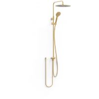 Tres zestaw prysznicowy ścienny z deszczownicą złoty 19063502OM