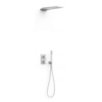 Tres Therm-Box zestaw prysznicowy podtynkowy termostatyczny z deszczownicą biały mat 20225055BM