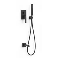 Tres Slim Exclusive zestaw prysznicowy podtynkowy czarny mat 20228007NM
