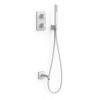 Tres Therm-Box zestaw wannowo-prysznicowy podtynkowy termostatyczny biały mat 21125007BM