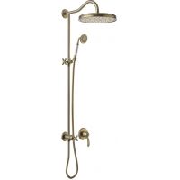 Tres Monoclasic zestaw prysznicowy podtynkowy z deszczownicą mosiądz antyczny matowy 24217703LM