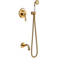 Tres Monoclasic zestaw prysznicowy z baterią podtynkową złoty 242.180.05.OR