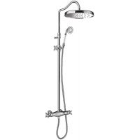 Tres Monoclasic zestaw prysznicowy ścienny termostatyczny z deszczownicą chrom 242.195.02