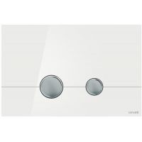 Cersanit Stero przycisk spłukujący do WC szkło białe/chrom K97-368